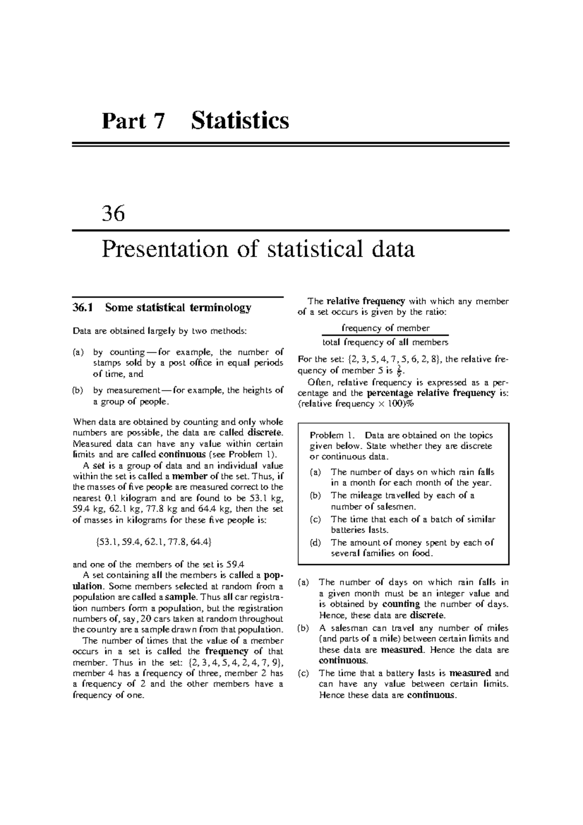 presentation of data in statistics pdf