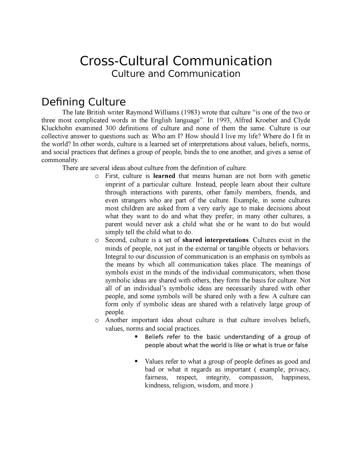 Defining Culture And Communication - Cross-Cultural Communication ...