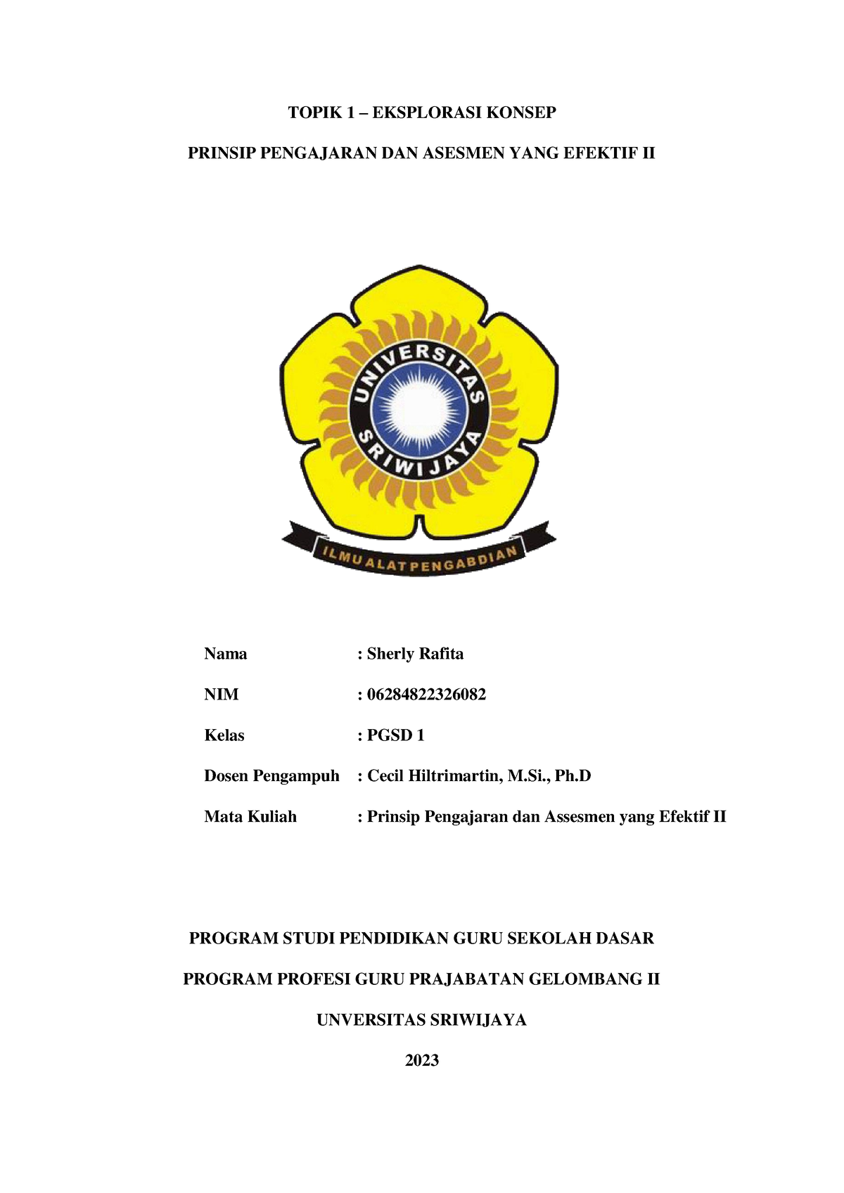 Topik 1 - PPAE Eksplorasi Konsep Tugas 5. Analisis Evaluasi ...