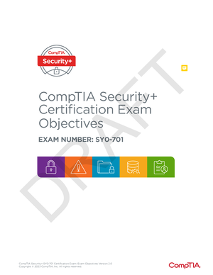 Draft Comptia Security Sy0 701 Exam Objectives (2 0) - CompTIA ...