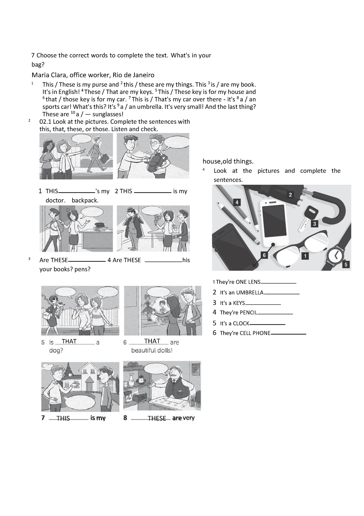 7 Choose the correct words to complete the text WORD pdf - 7 is my 8 ...