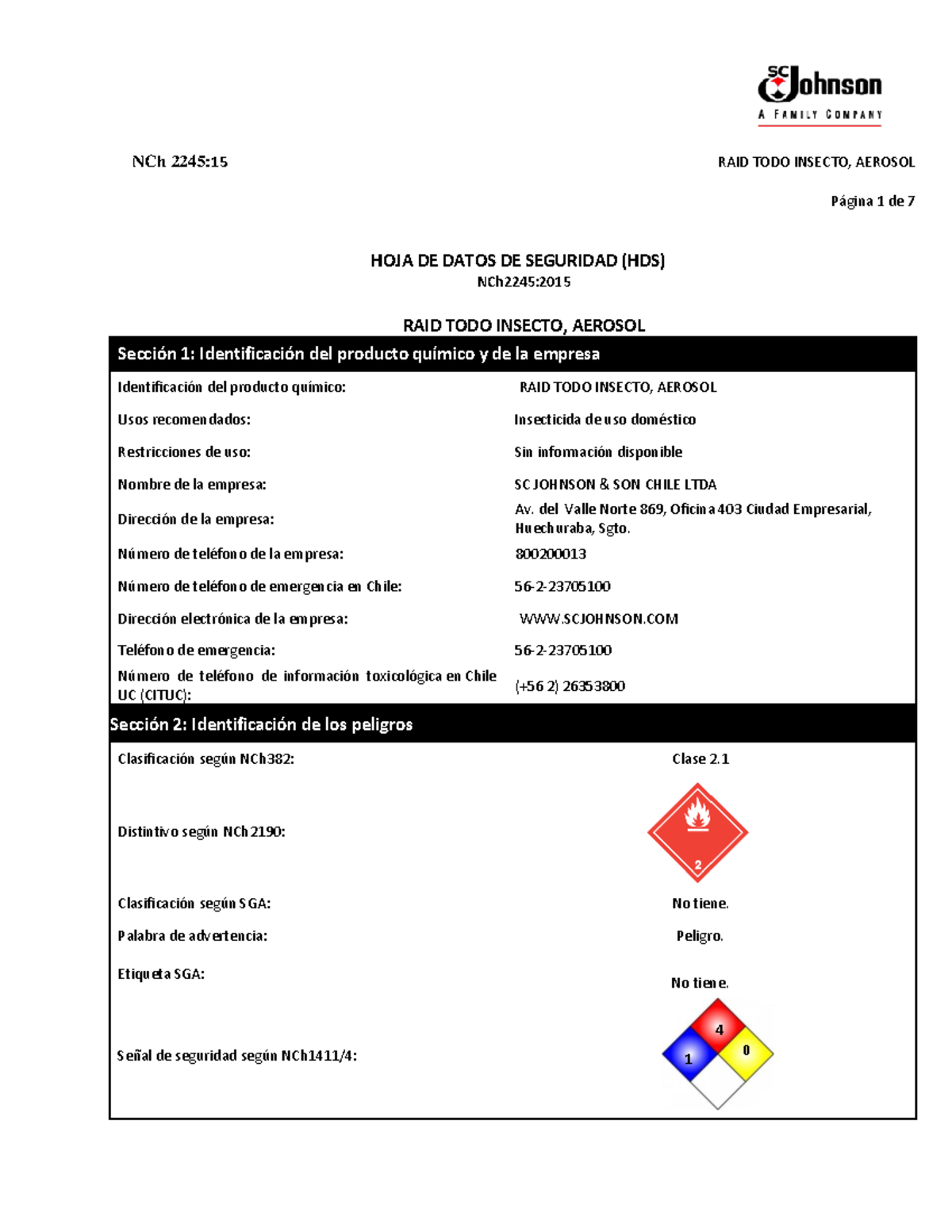 raid-llll-p-gina-1-de-7-hoja-de-datos-de-seguridad-hds-nch2245