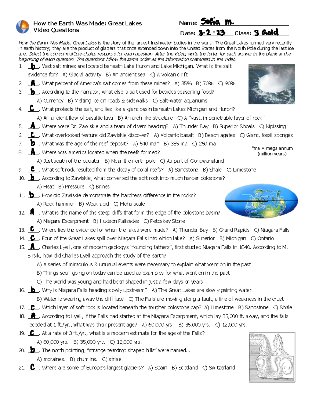 How The Earth Was Made Great Lakes Worksheet Answers