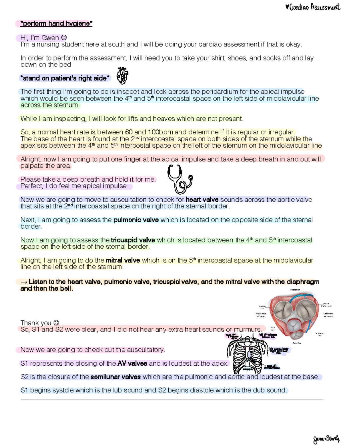 Midterm Assessment Script - perform hand hygiene Hi, I’m Gwen J I’m a ...