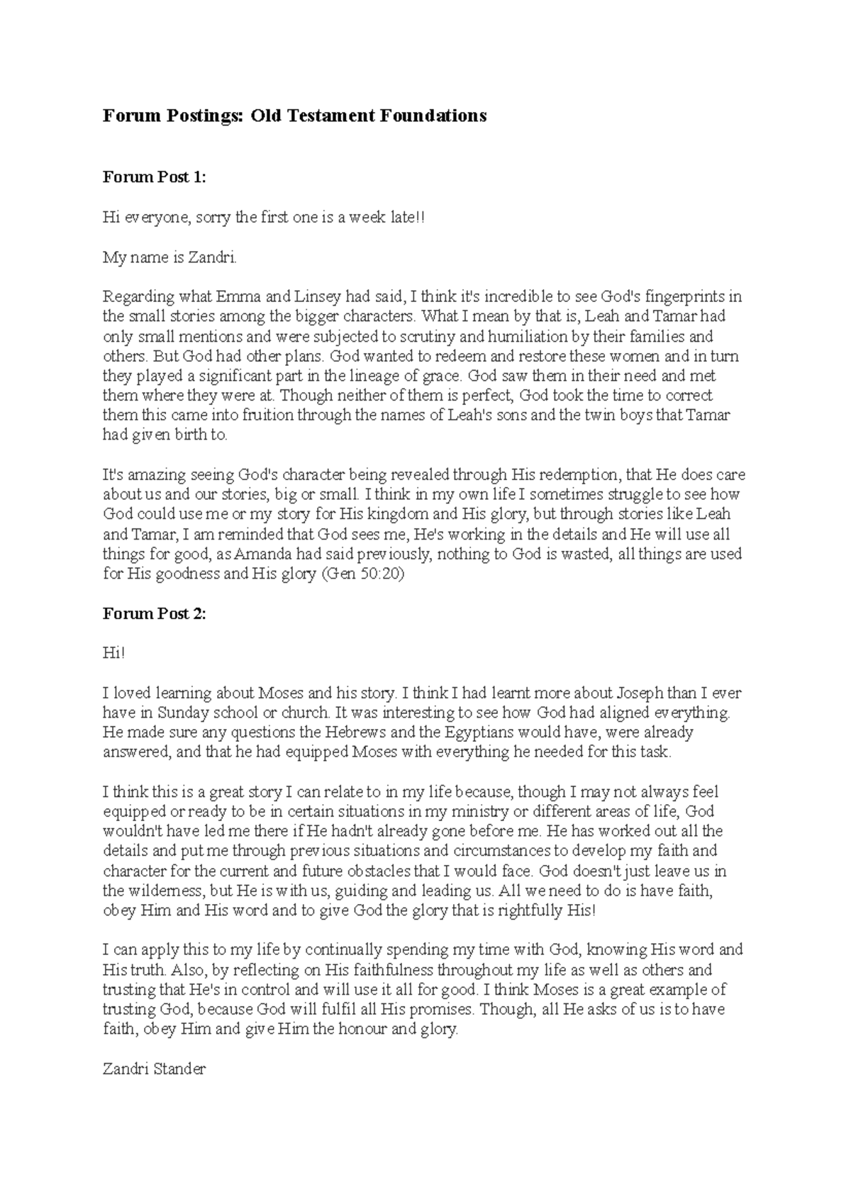 HC Forum Postings Brief Summary Of 100 350 Words Of Each Lecture 
