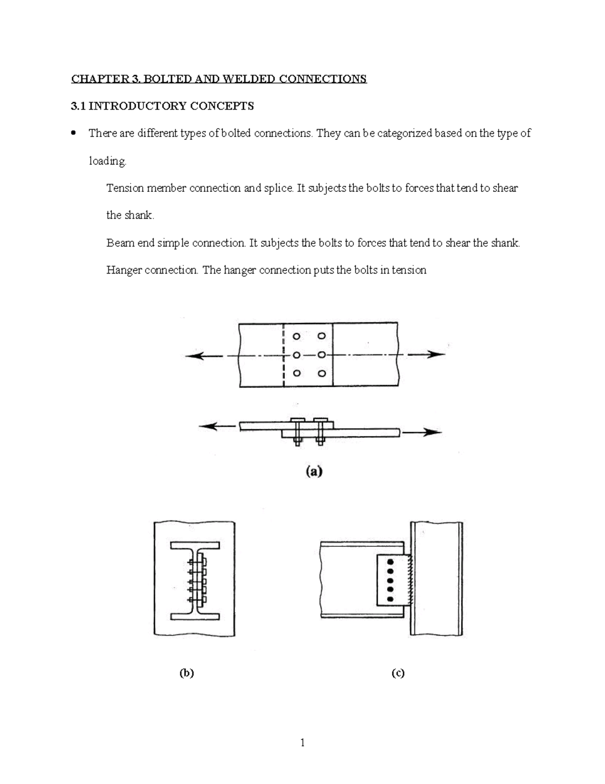 CE470Ch3Fasteners Bolts Welds CHAPTER 3. BOLTED AND WELDED