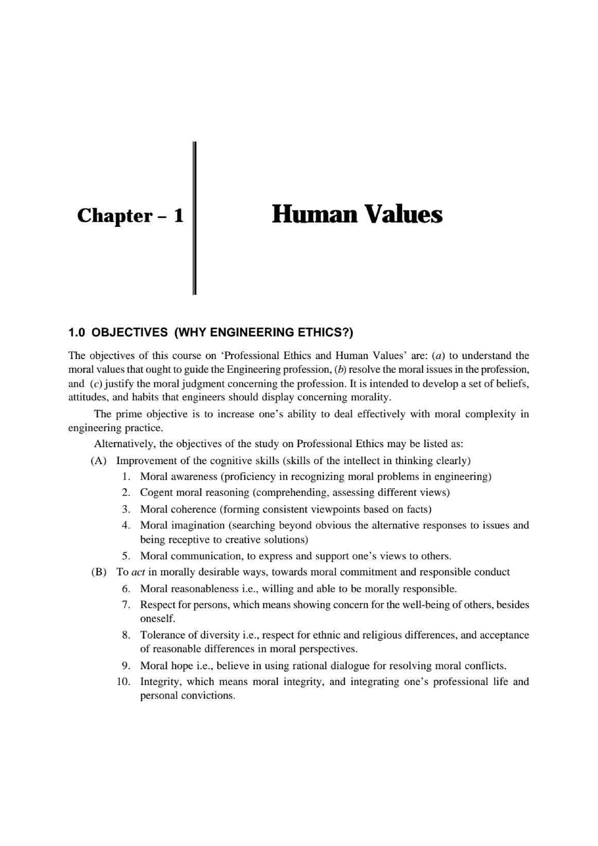 Ethics Module 1 - Human Values - Electronics And Communication ...