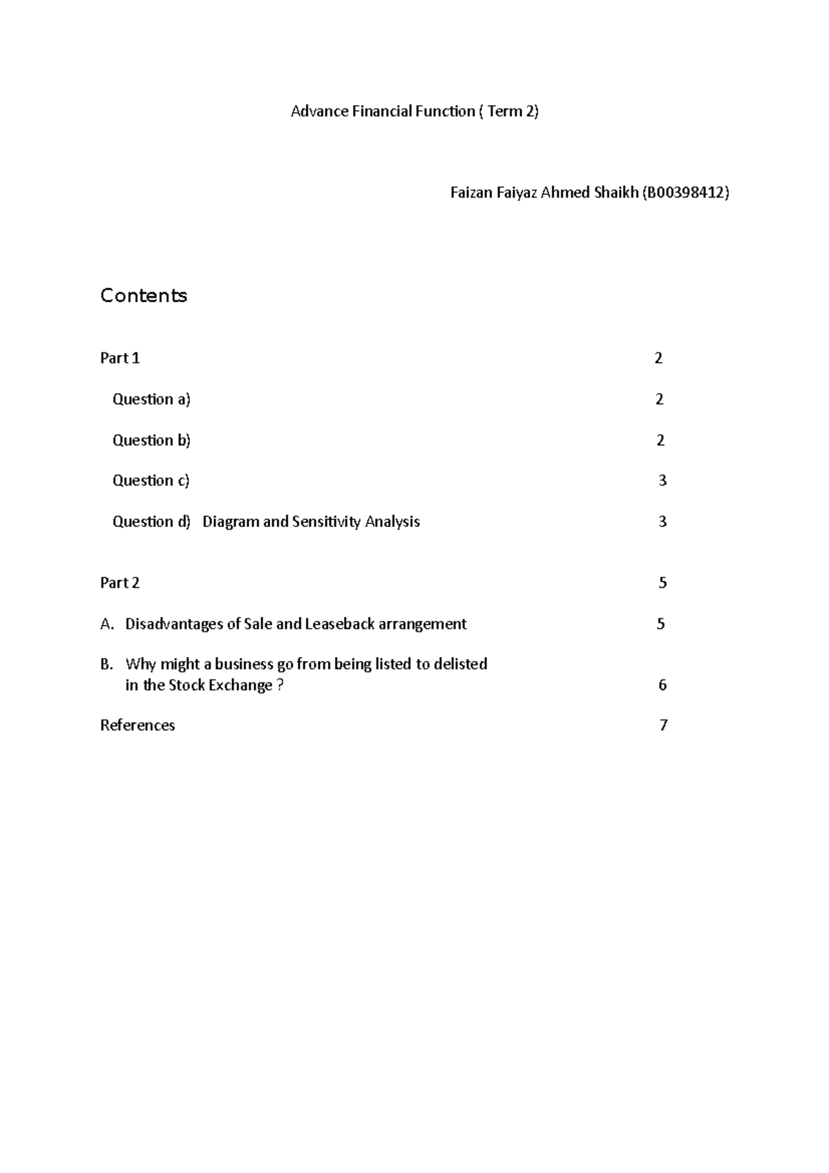 Advance Financial Function Assesment - Advance Financial Function ...