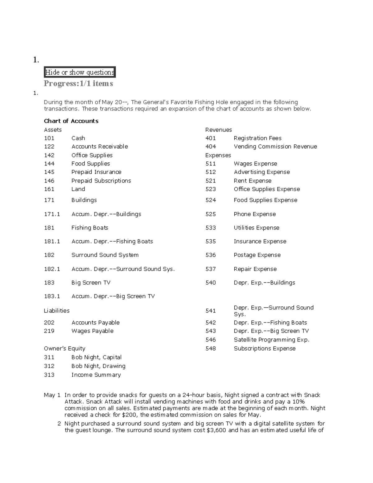 Comprehensive Problem In Accounting Final Exam Part 2 1 CP 01 Hide