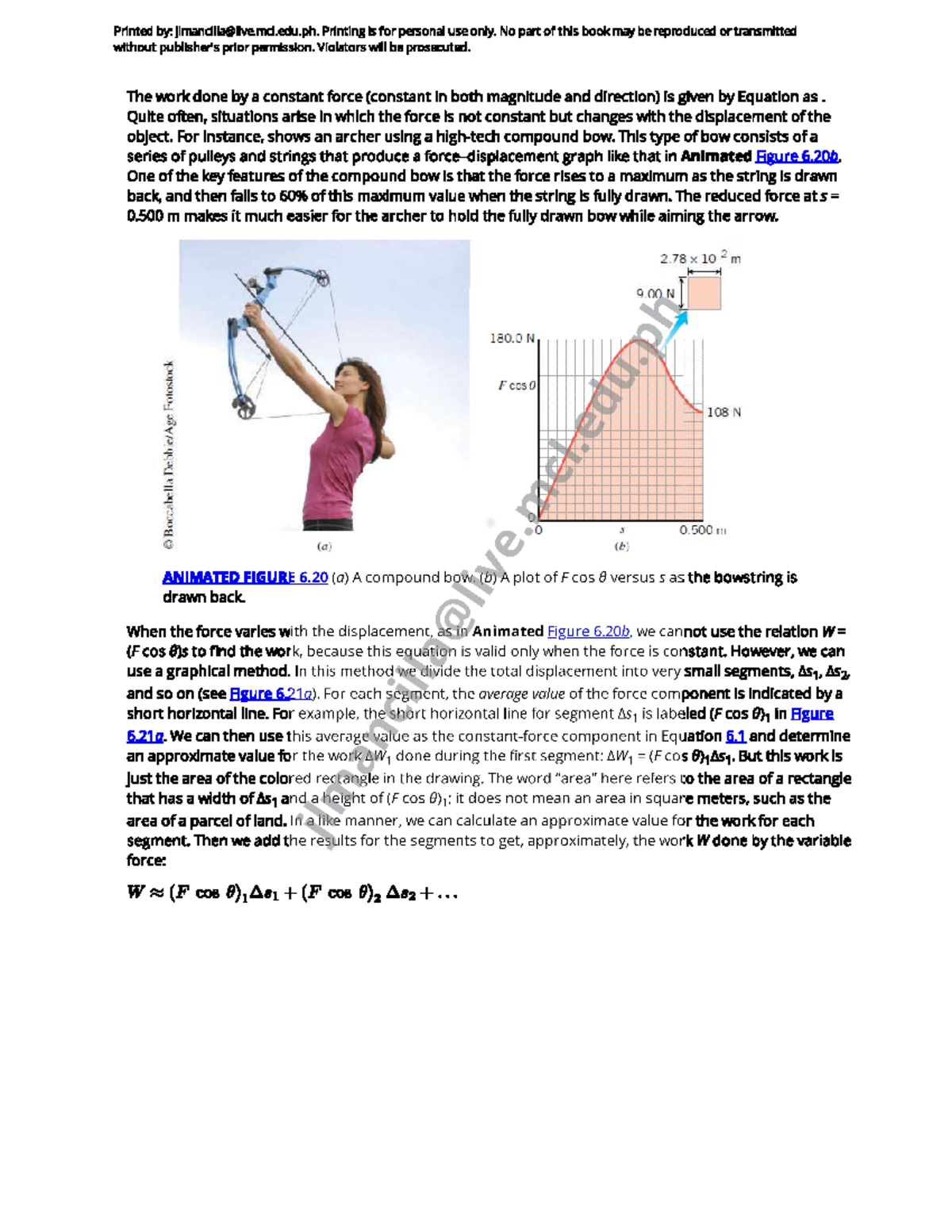 problem solving involving work power and energy