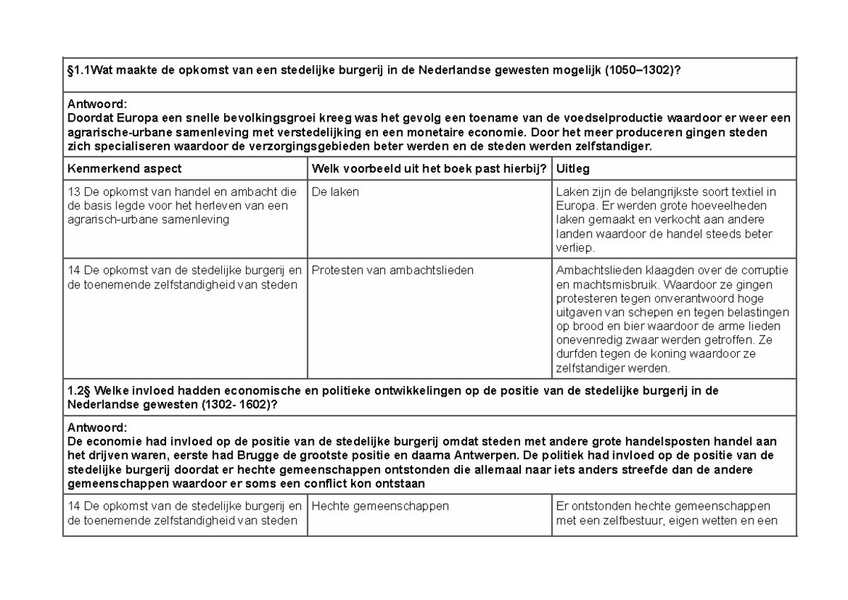 Kenmerkende aspecten oefening steden burgers (Rosalie van der Weijde
