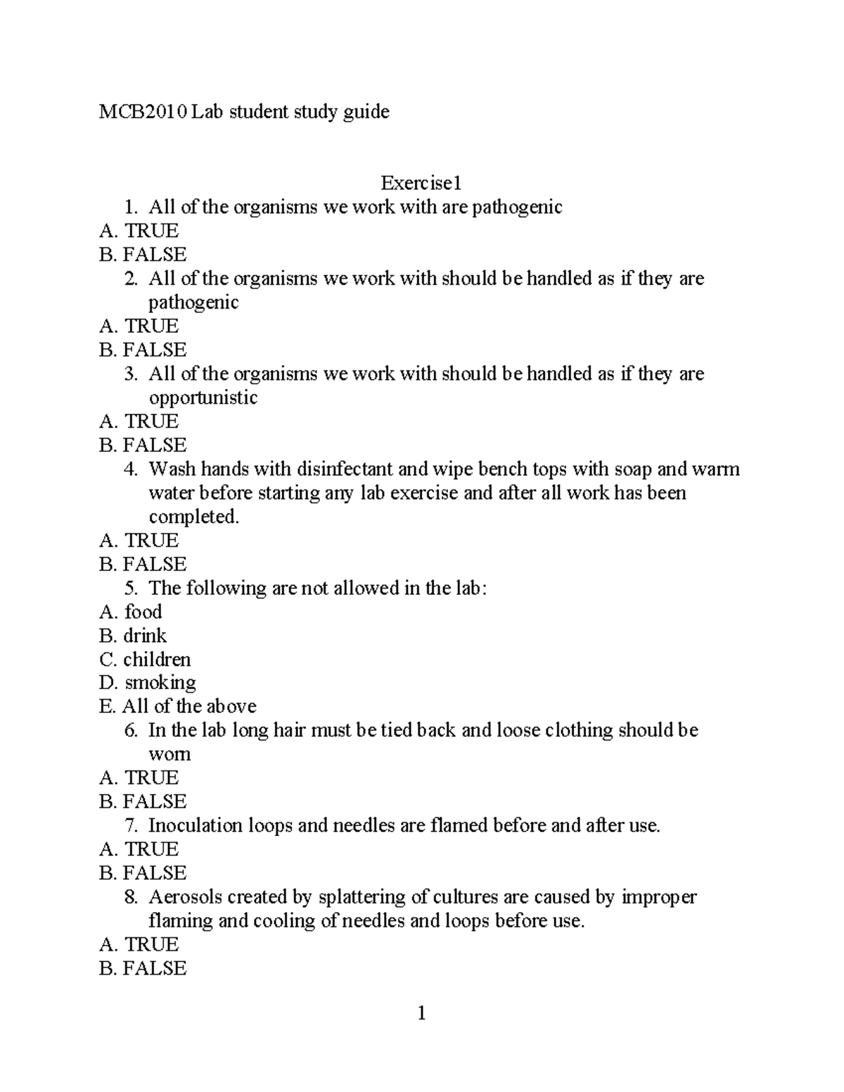 1 Fall 2 Fall 3 Fall 4 Fall Lab+study+guide+for+Test+1+fall+2022+student+copy - MCB2010 Lab student