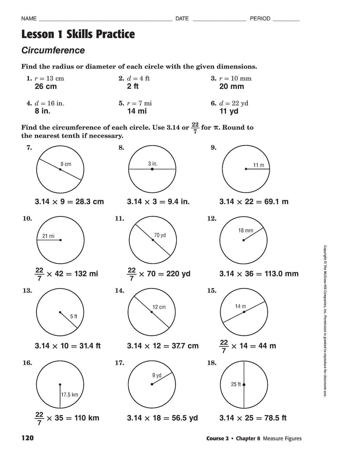 1461009621 7 hrouih3wEOLDKJNAWID 120 Course 2 • Chapter 8 Measure