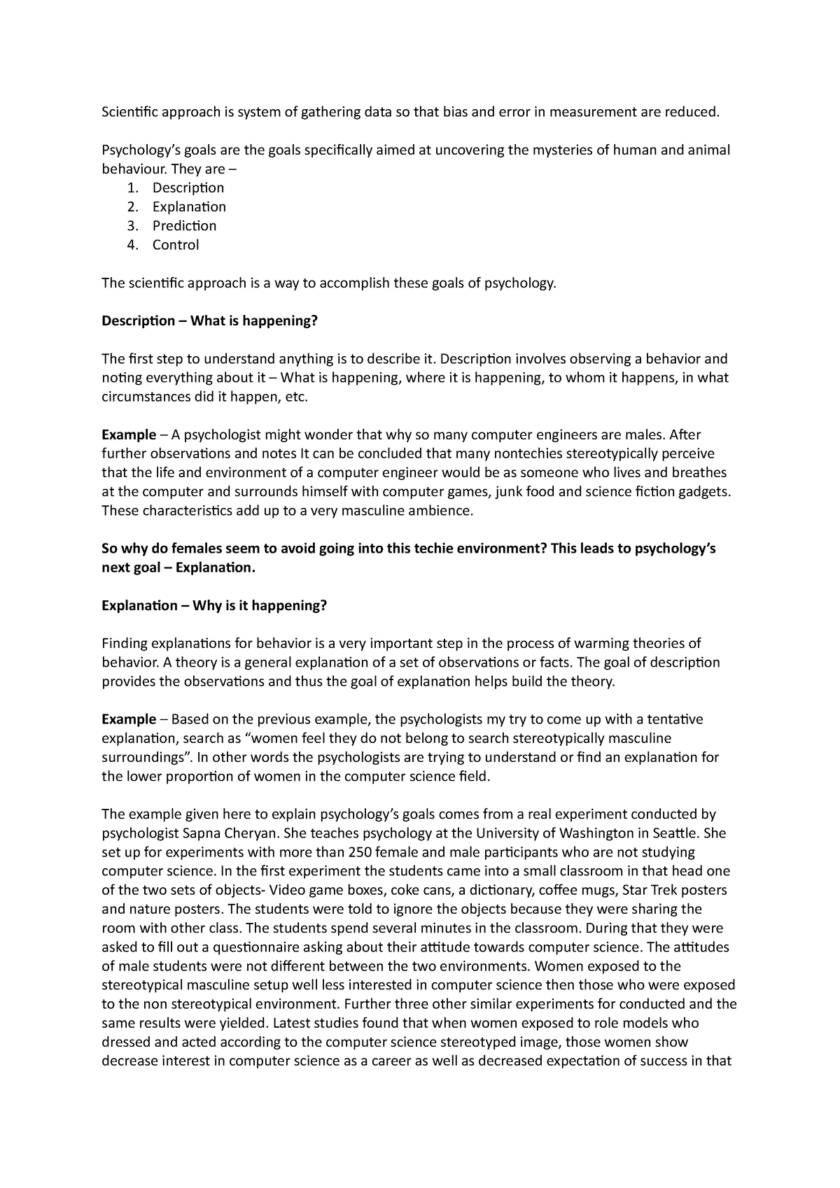 UNIT - 1 - c - Scientific Research - Scientific approach is system of ...