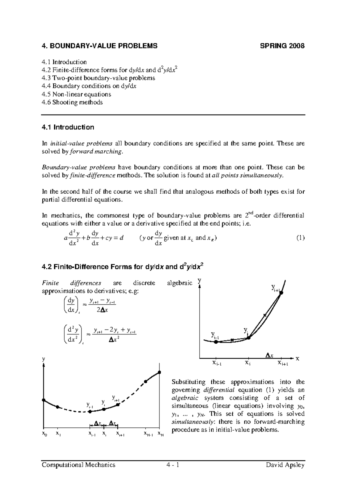 Boundary Value Problems Notes - 4. BOUNDARY-VALUE PROBLEMS SPRING 2008 ...