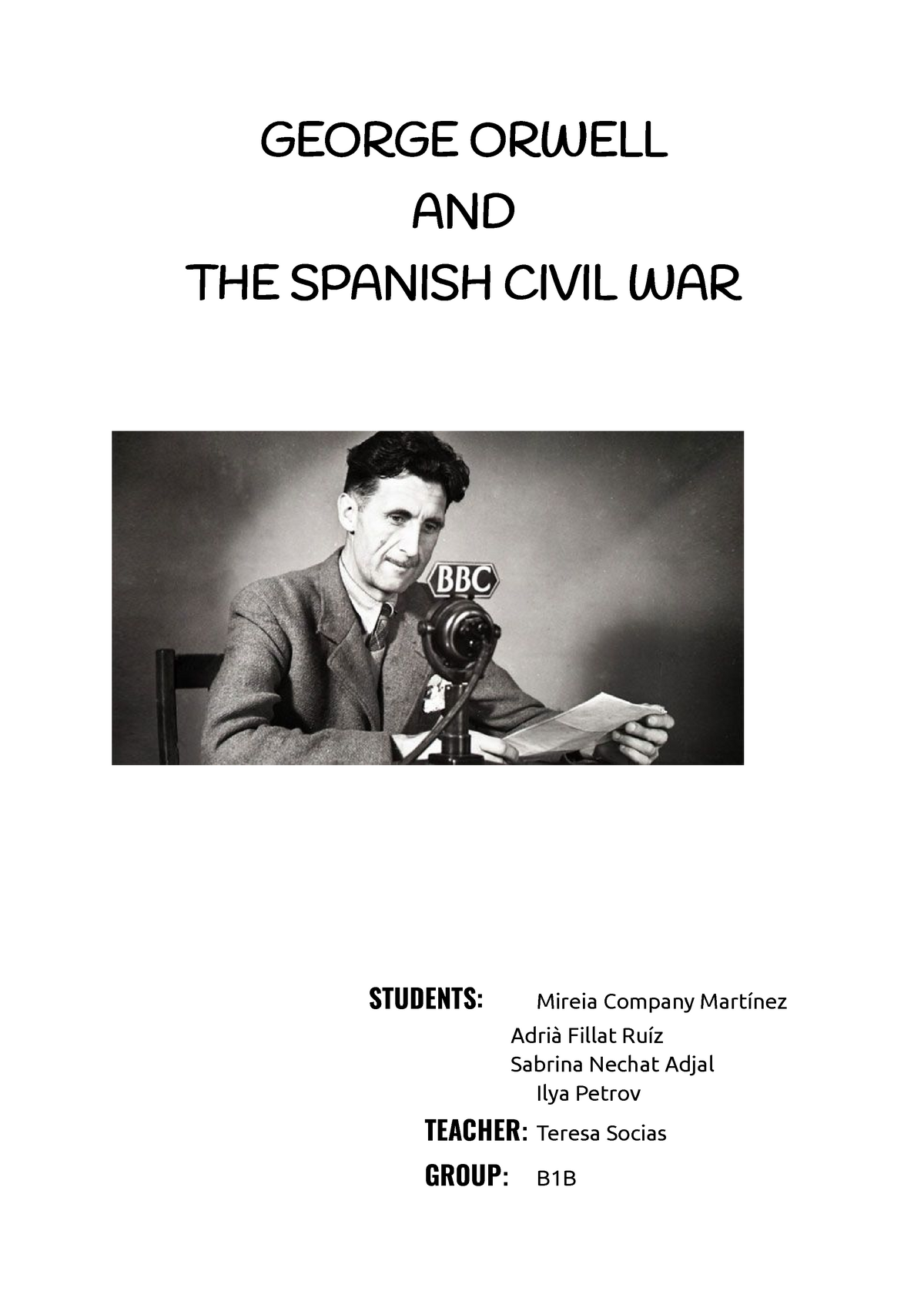 orwell spanish civil war essay