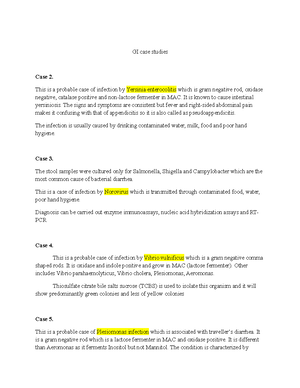 Urinary tract case study answer - Urinary case studies Case 1. Signs ...