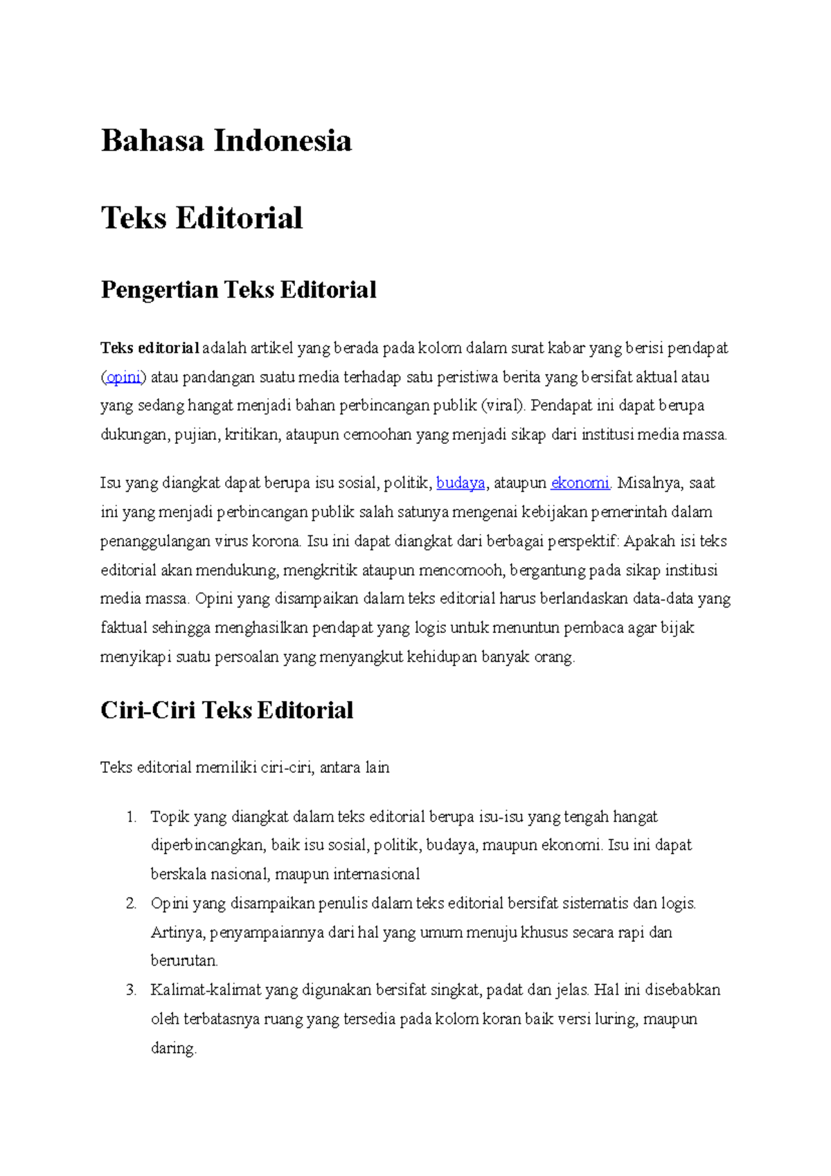 Bahasa Indonesia - Teks Editorial - Bahasa Indonesia Teks Editorial ...