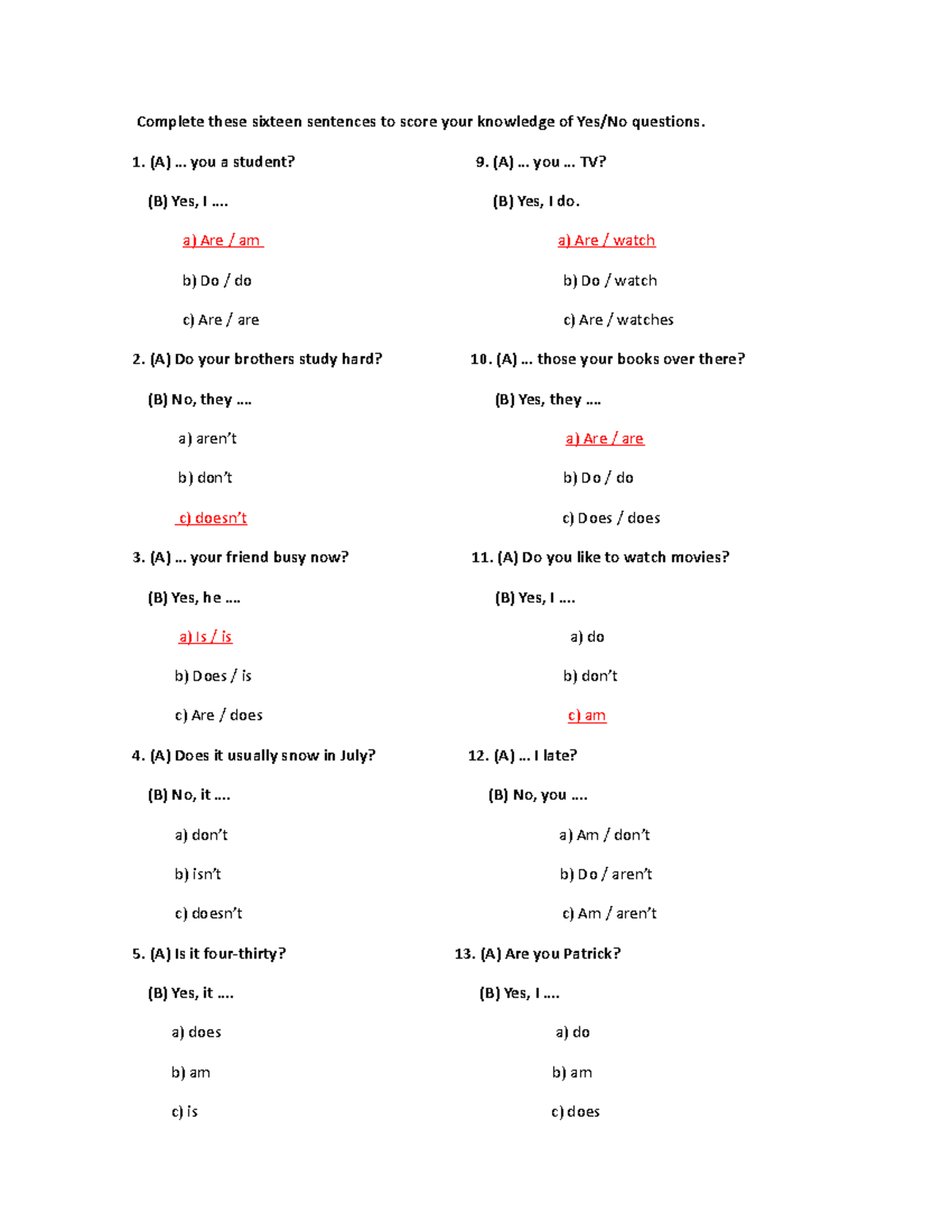 1-3-1-yes-no-questions-verb-be-1-ingles-complete-these-sixteen
