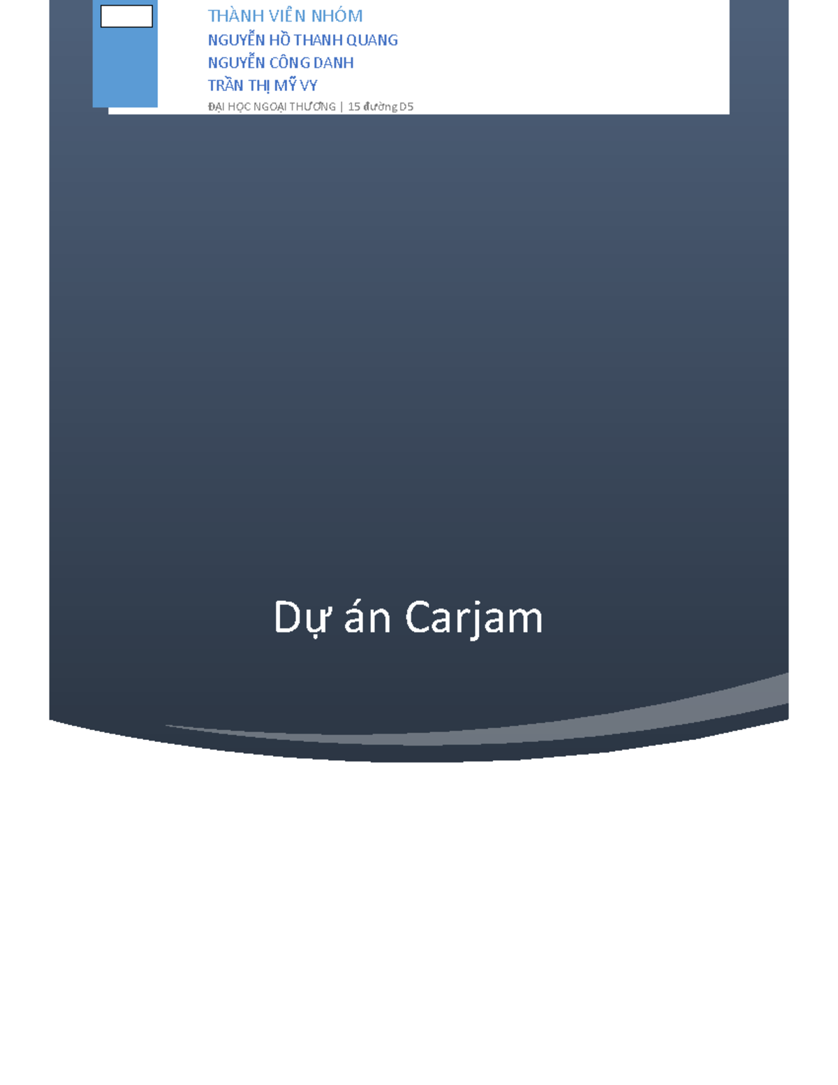 [123doc] duankhoinghiepcuasinhvienngoaithuongcarjam Dự án