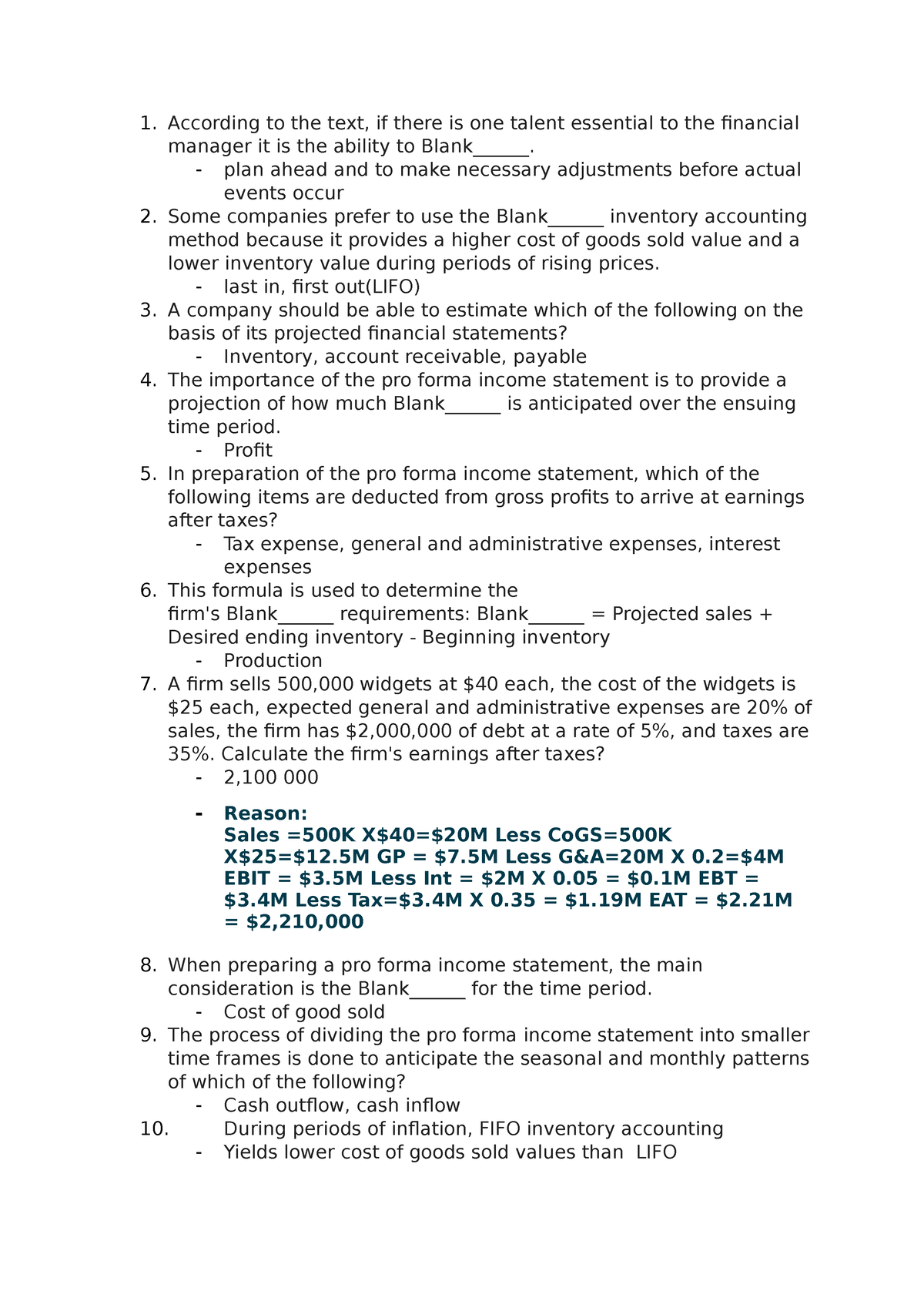 Exercise fin420 - Financial Management - UiTM - Studocu