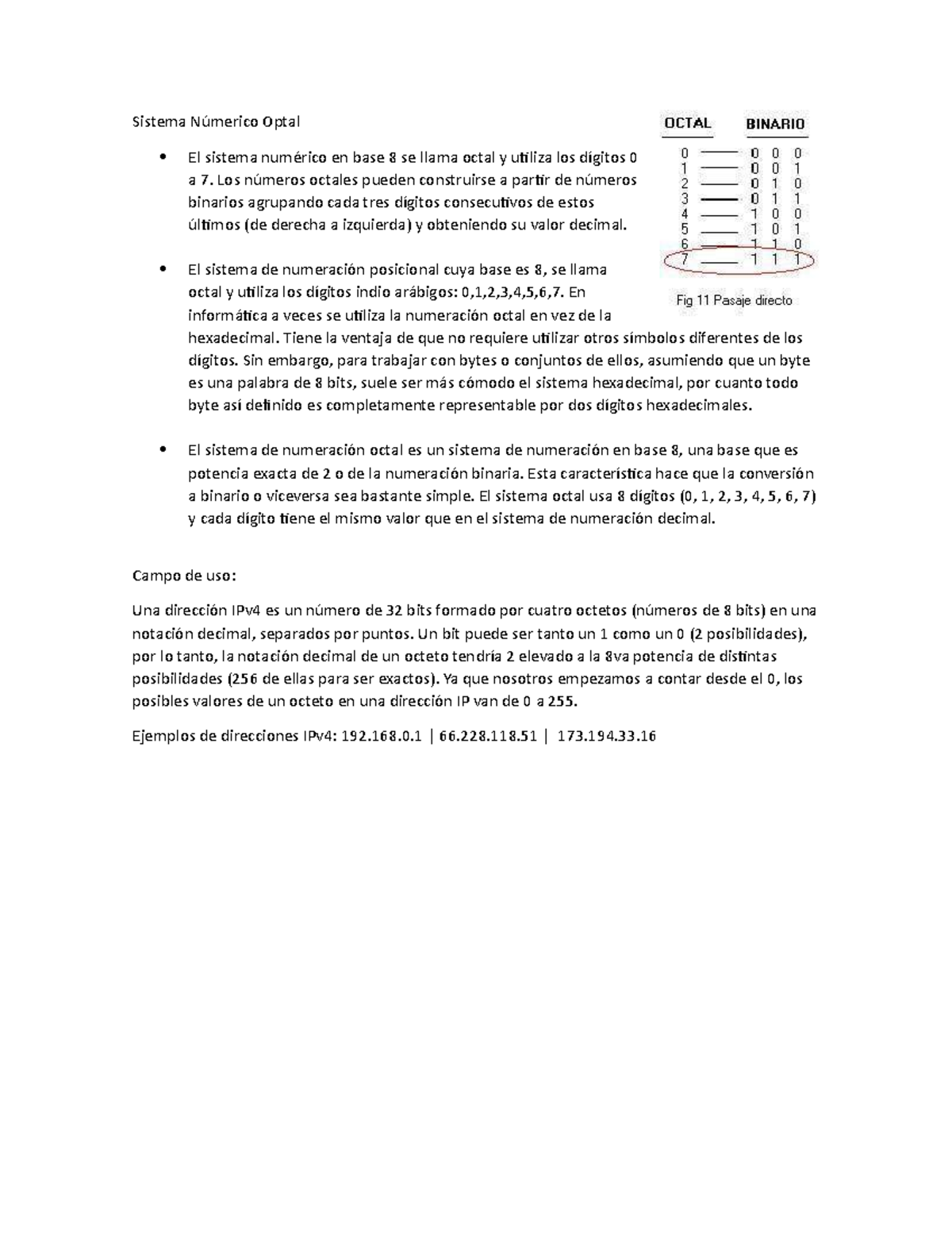 Sistema Númerico Octal Sistema Númerico Optal El sistema numérico en