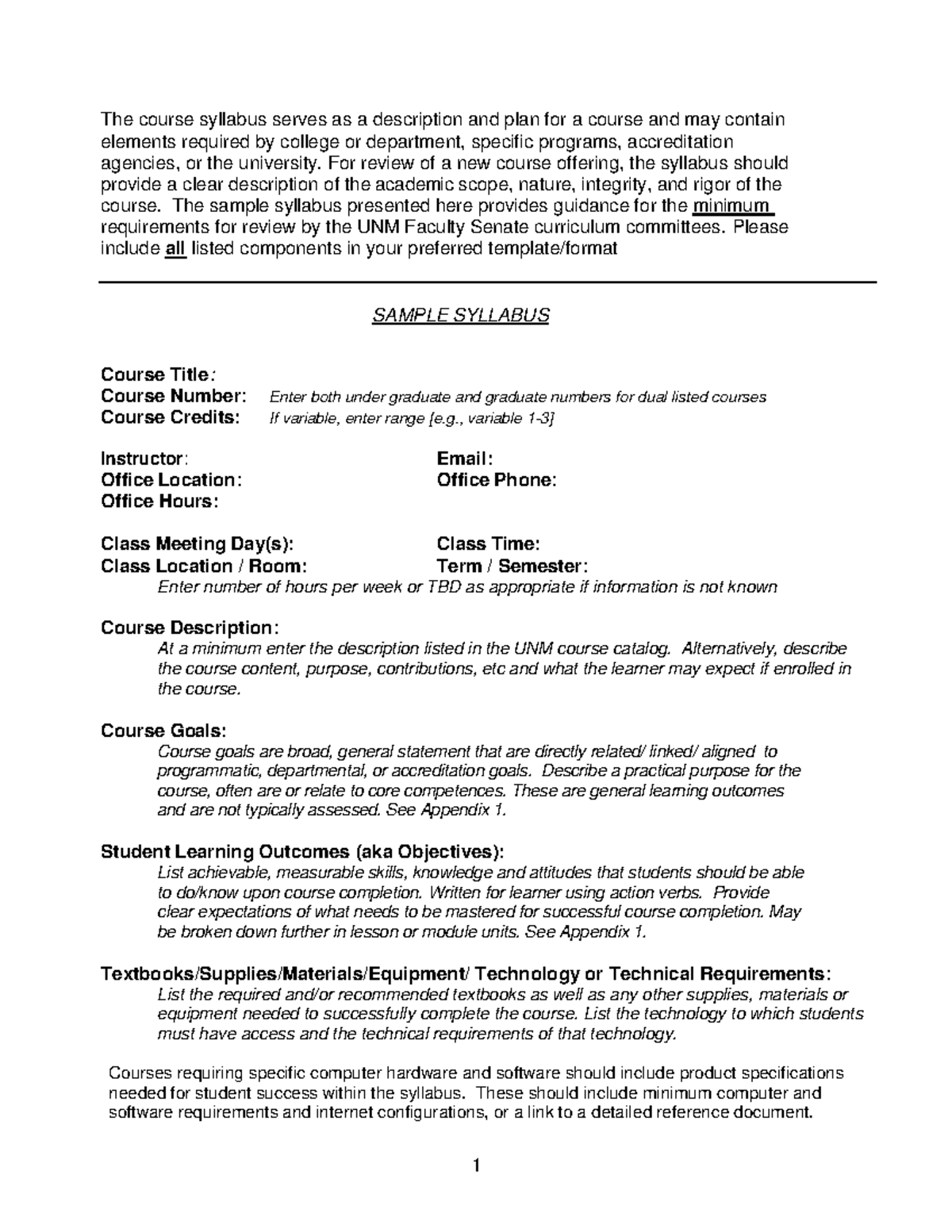 Sample-syllabus - Sample syllabus - The course syllabus serves as a ...