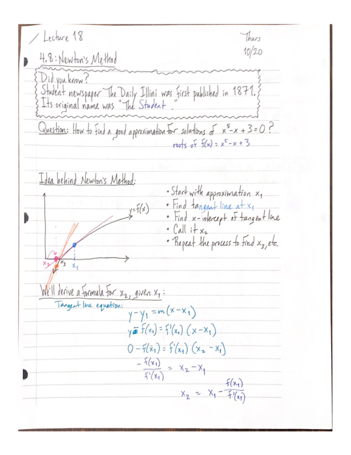 10-20 Lecture Notes - MATH 221 - Illinois - Studocu