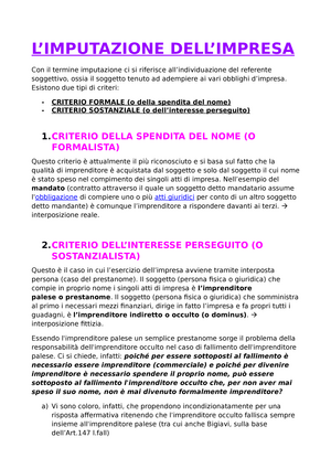 Diritto Commerciale - Diritto dell'impresa - Studiare Diritto Facile