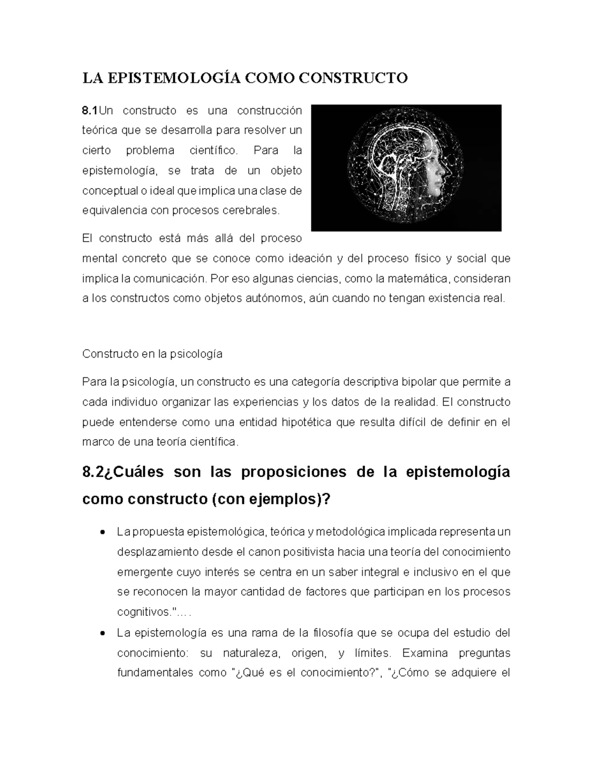 LA Epistemología COMO Constructo - LA EPISTEMOLOGÍA COMO CONSTRUCTO 8 ...