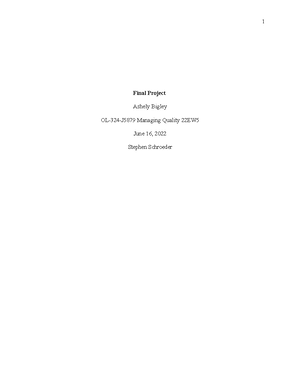 Module 5 Milestone Two Outline - Jamie Chrystal July 31, 2024 OL-324 ...