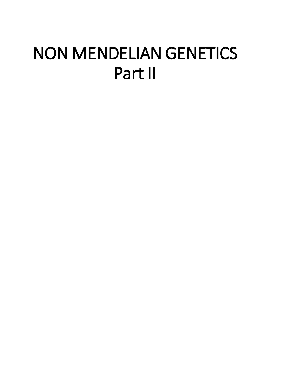 SBE 2201 Lecture 4 Non Mendelian Genetics II NON MENDELIAN GENETICS   Thumb 1200 1553 