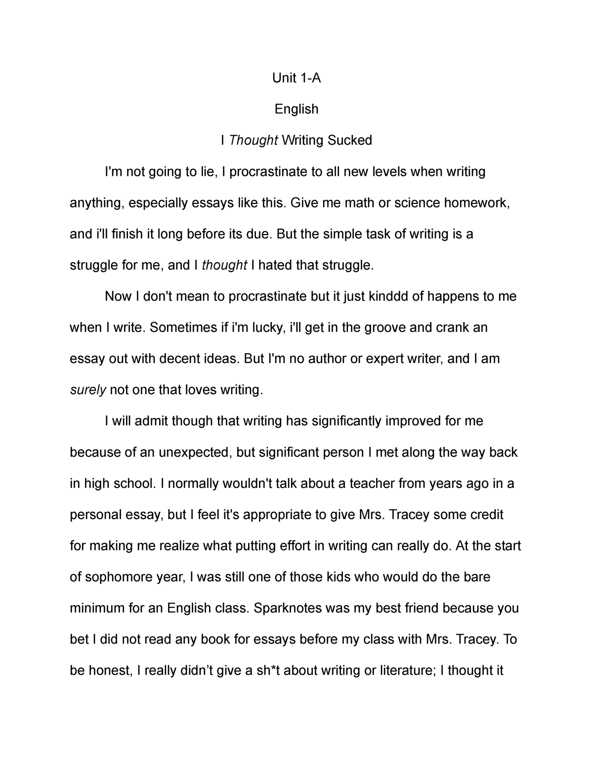 essay writing for english literature sucks
