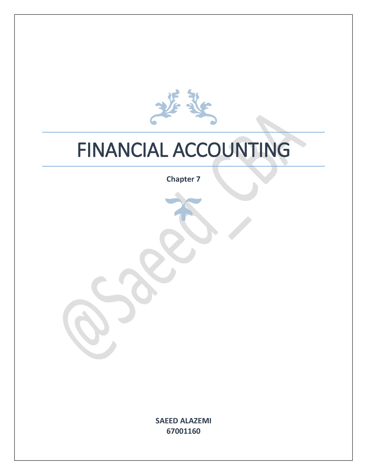 Chapter 7 - Financial Accounting Ch7 - FINANCIAL ACCOUNTING Chapter 7 ...