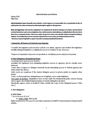 Administrative LAW - Medium - ADMINISTRATIVE LAW – MEDIUM OUTLINE I ...