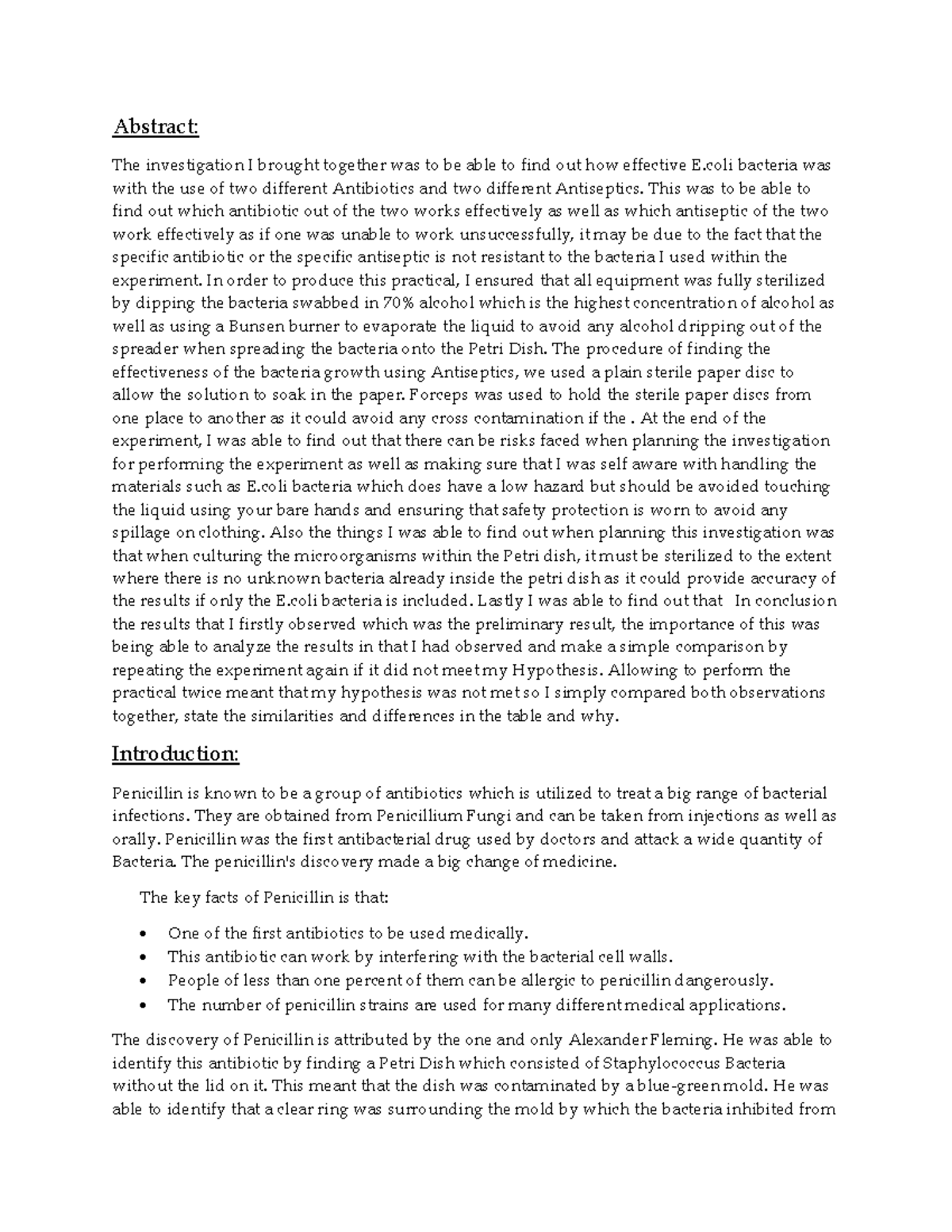 The Relationship as well as the effectiveness between Antibiotics and