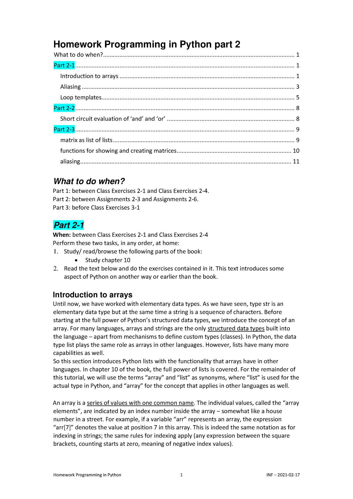 python homework sheet 2 answers