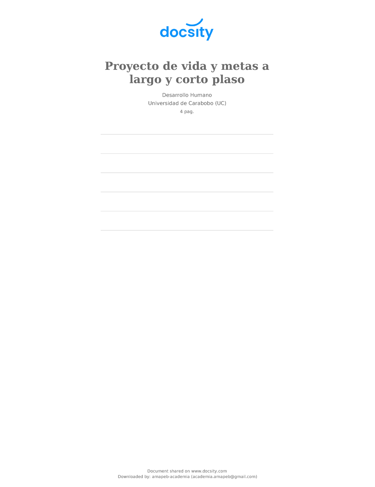 Docsity Proyecto De Vida Y Metas A Largo Y Corto Plaso Proyecto De Vida Y Metas A Largo Y 9553