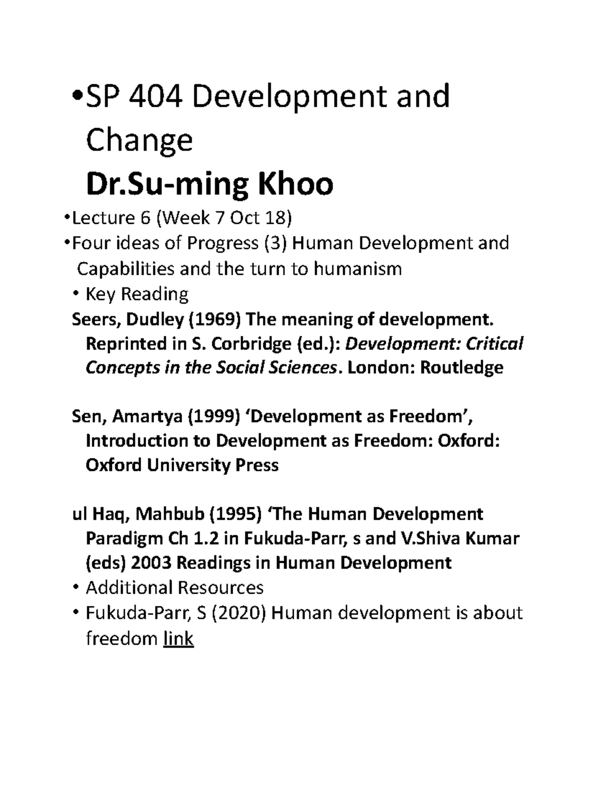 Human Development and Capabilities and the turn to humanism - Reprinted ...