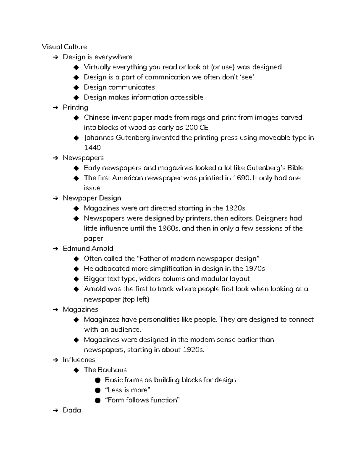 Visual Culture Lec Notes - Visual Culture Design is everywhere ...