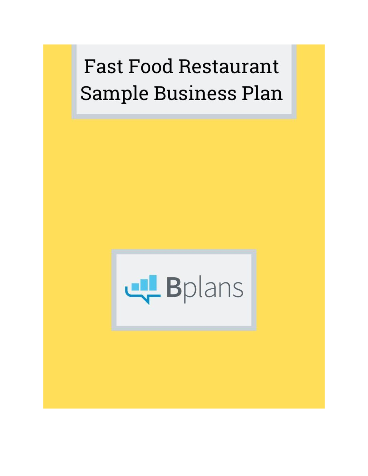 fast food sample business plan