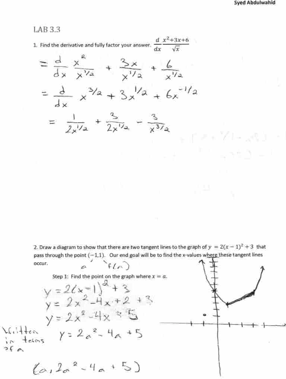 Lab 3 - lab - MATH 2413 - Studocu