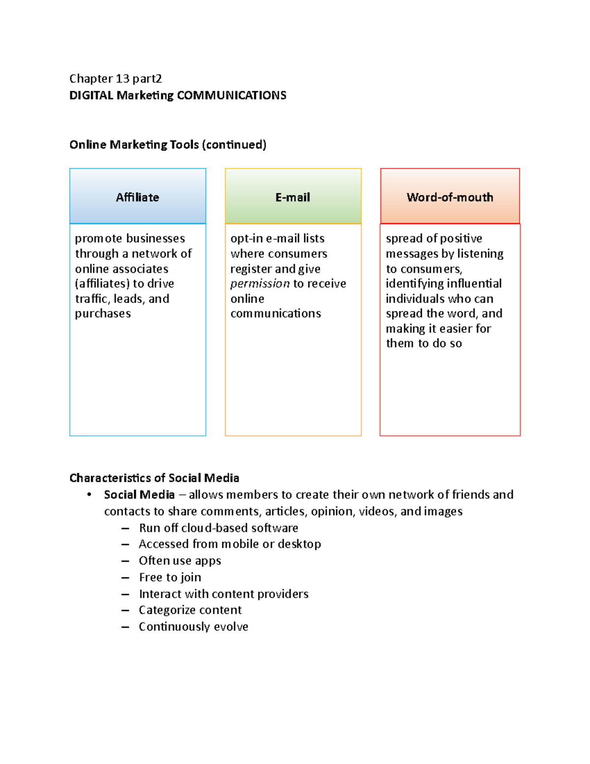 Chapter 13 part2 - Lecture notes 13 - Chapter 13 part DIGITAL Marketing ...
