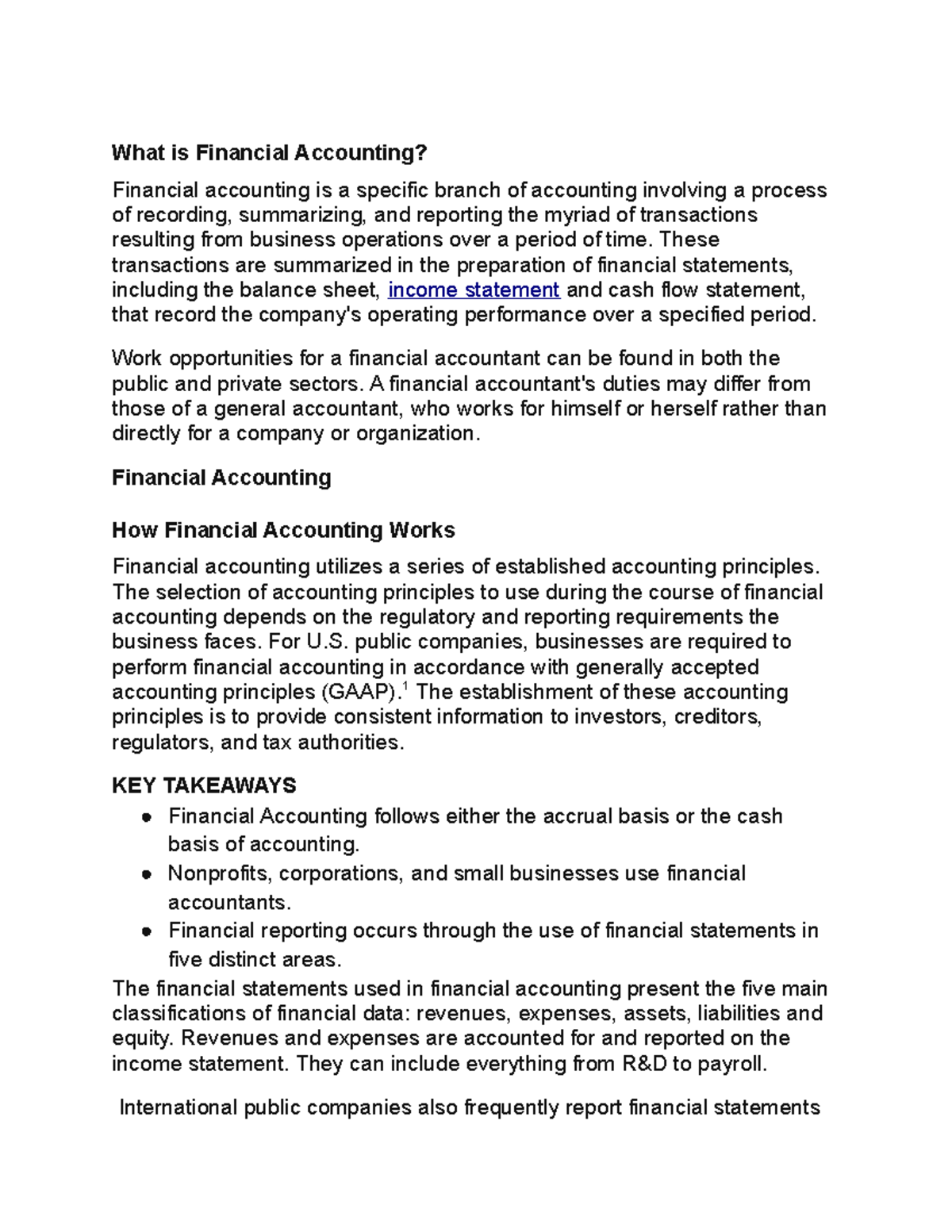 Financial Accountingall about mathematics that connects into accounting ...