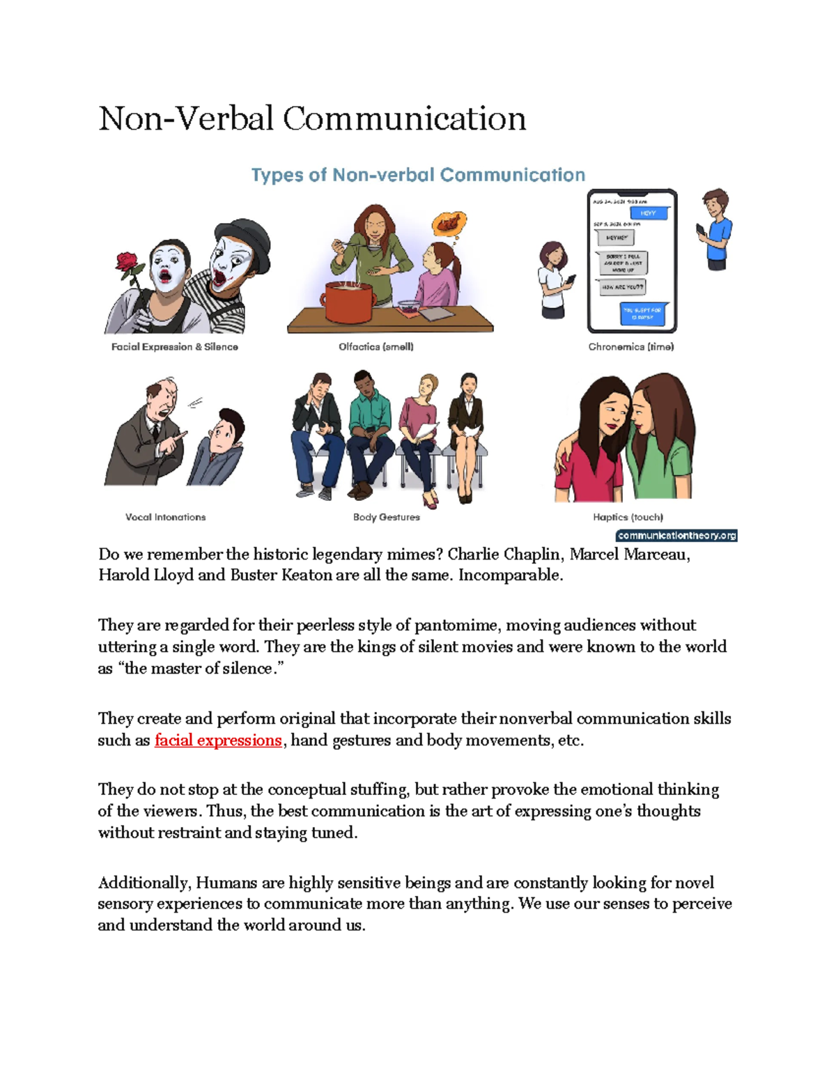 Non-Verbal Communication - Incomparable. They are regarded for their ...