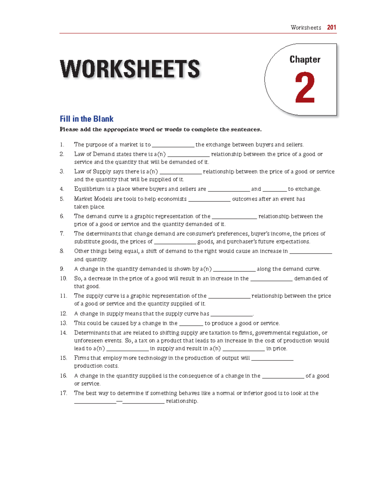 Macro Ease 4e worksheet Ch02 - 2 Chapter Worksheets 201 Fill in the ...