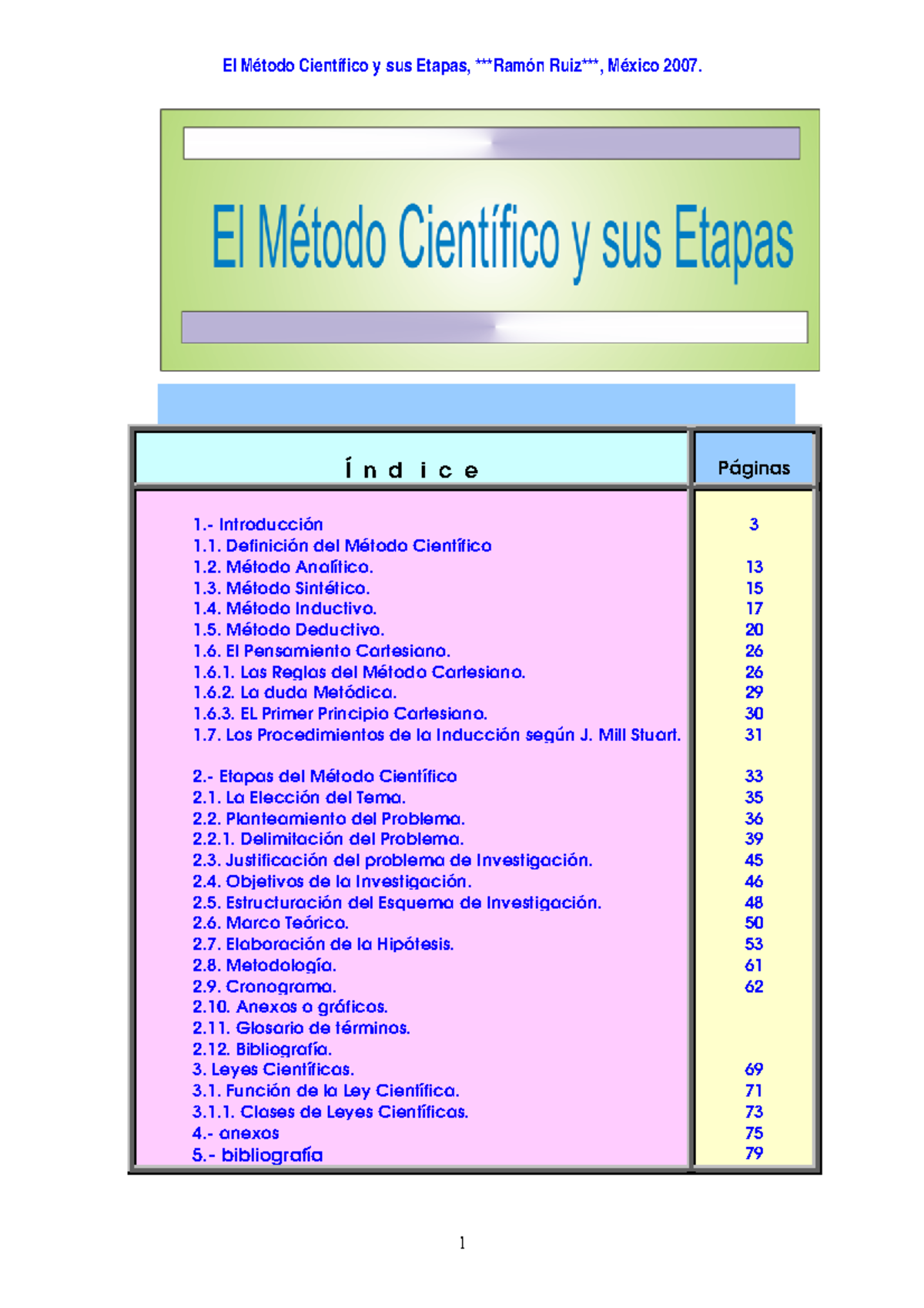 Lc0256 - Resumen De Investigación Científica - Í N D I C E Páginas 1 ...