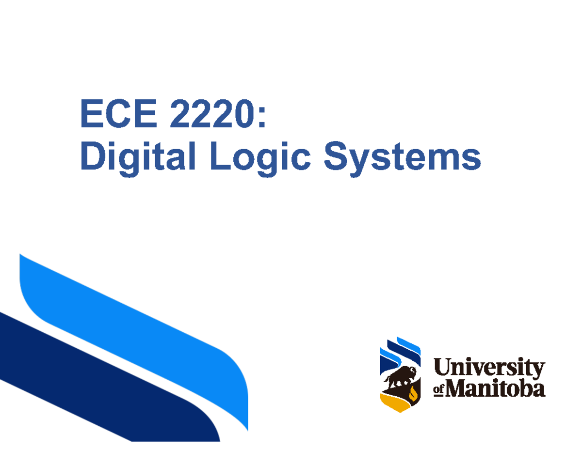 ECE2220 Notes (10) - ECE 2220: Digital Logic Systems " Mehdi Allameh ...