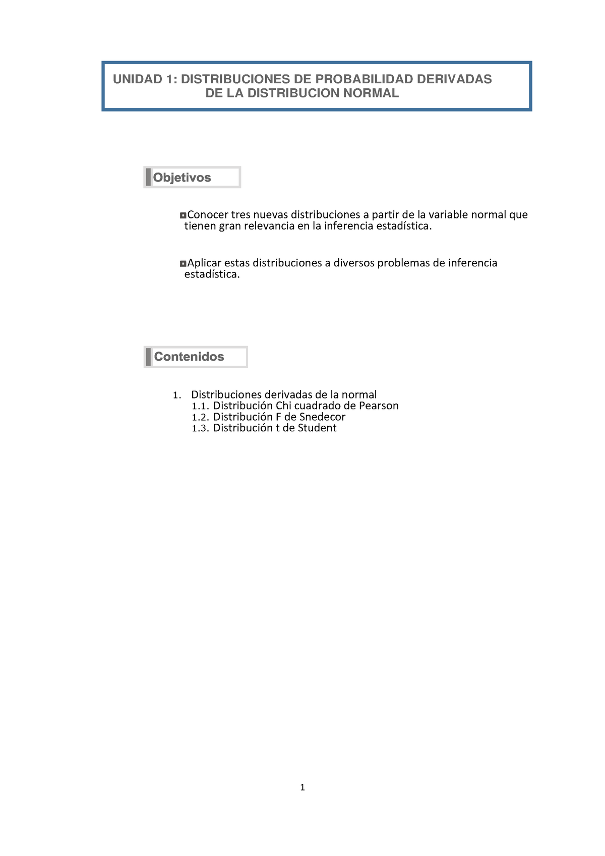 Estadística II Unidad 1 - UNIDAD 1: DISTRIBUCIONES DE PROBABILIDAD ...