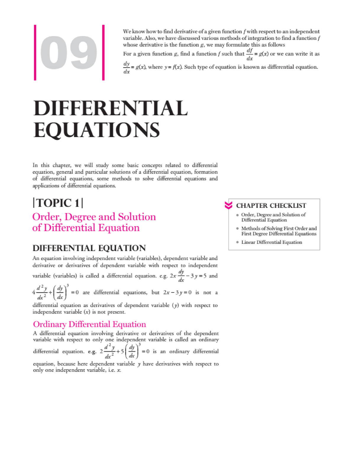 Differential Equations - Mathematics Class 11 - UoK - Studocu